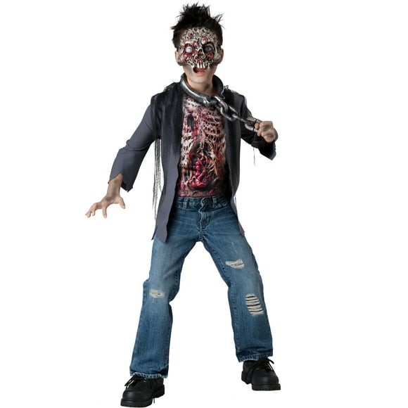 Men's Zombie Creeper Fancy Dress Costume Halloween Walking Dead Horreur Mort